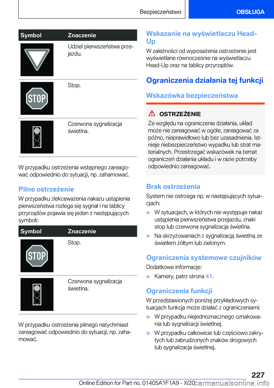 BMW M5 2021  Instrukcja obsługi (in Polish) �S�y�m�b�o�l�Z�n�a�c�z�e�n�i�e�U�d�z�i�e�l��p�i�e�r�w�s�z�e�