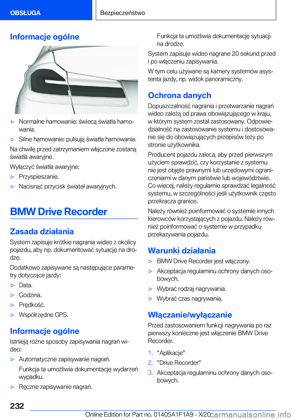 BMW M5 2021  Instrukcja obsługi (in Polish) �I�n�f�o�r�m�a�c�j�e��o�g�