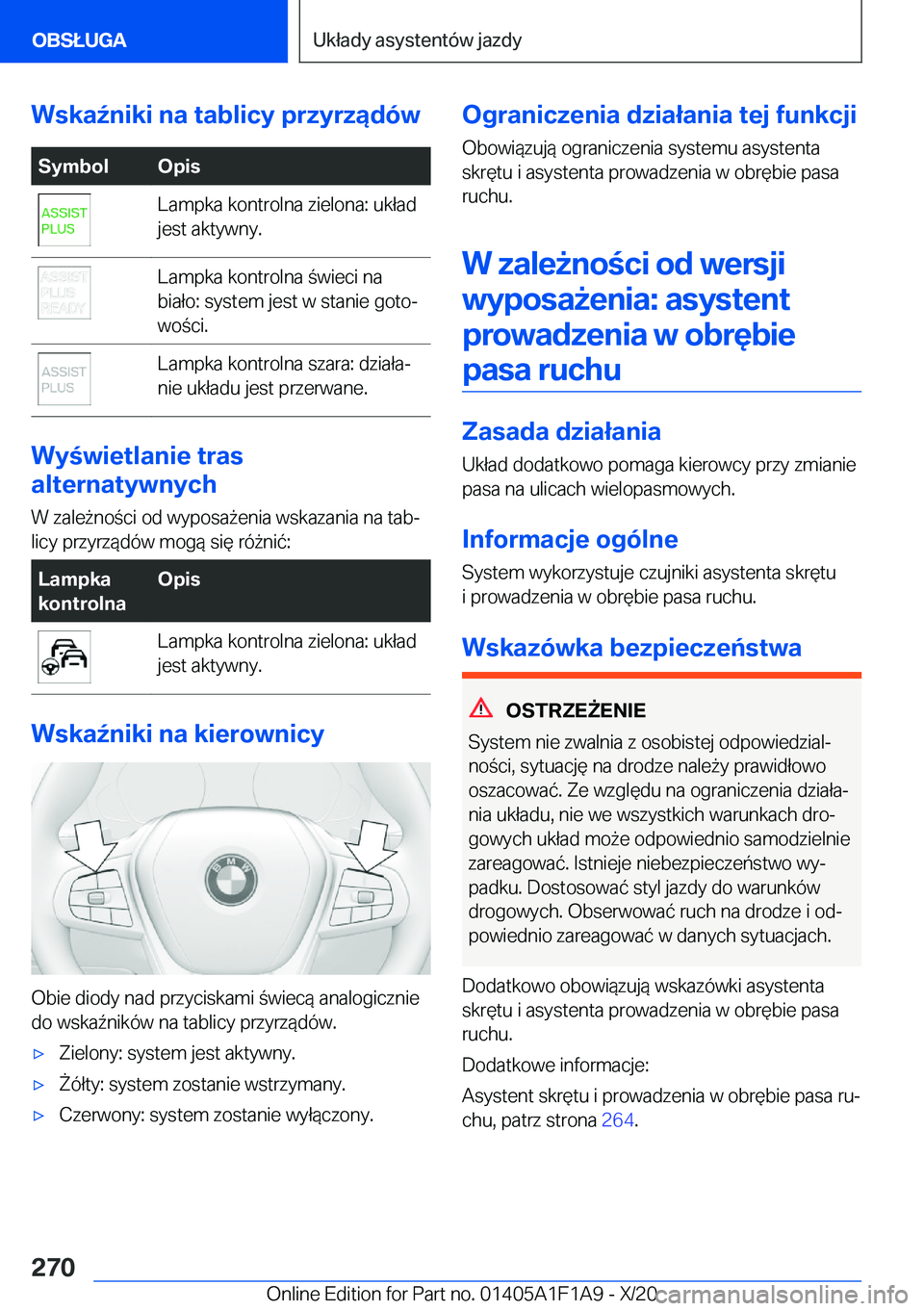 BMW M5 2021  Instrukcja obsługi (in Polish) �W�s�k�a7�n�i�k�i��n�a��t�a�b�l�i�c�y��p�r�z�y�r�z�ą�d�