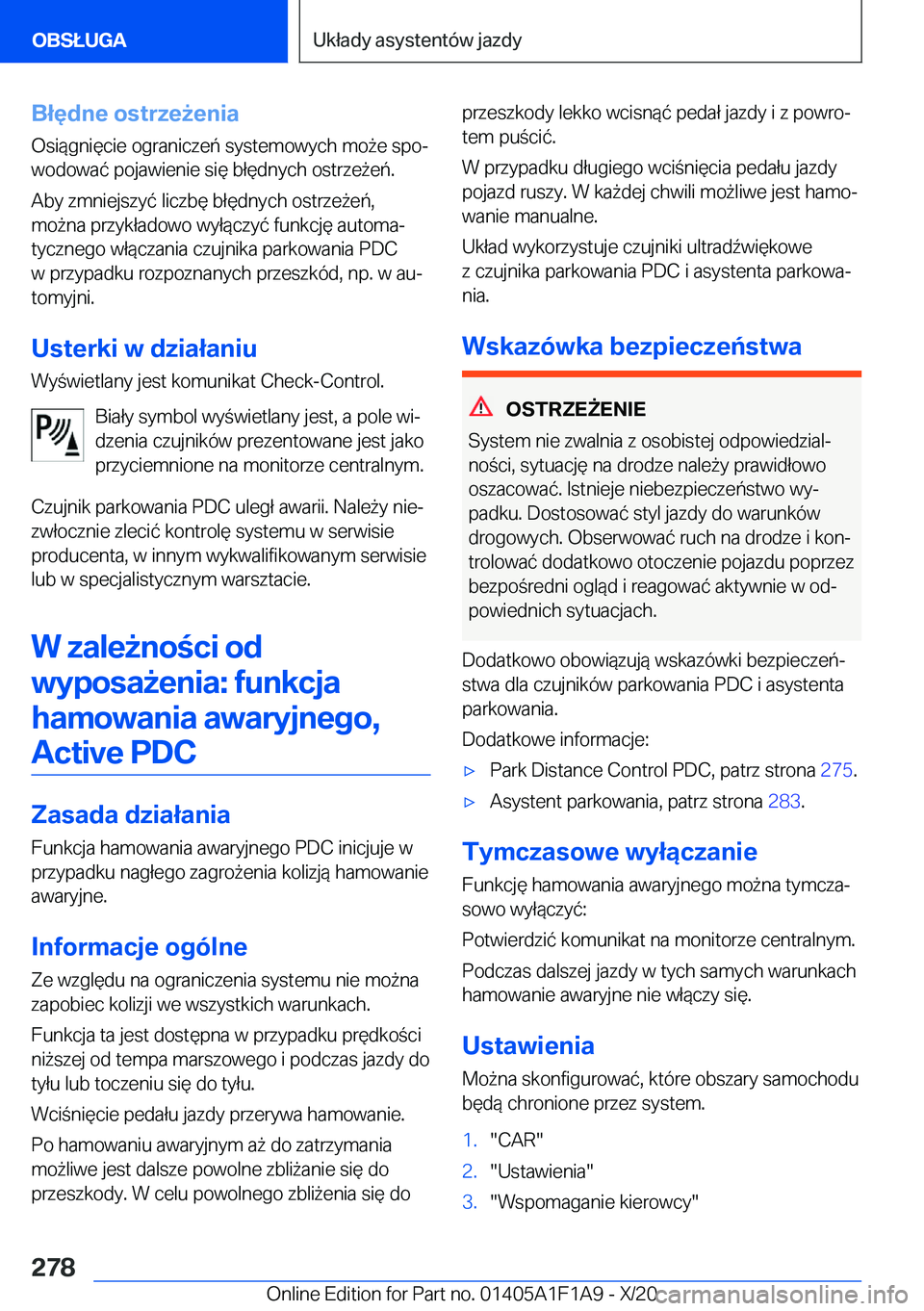 BMW M5 2021  Instrukcja obsługi (in Polish) �B�ł�