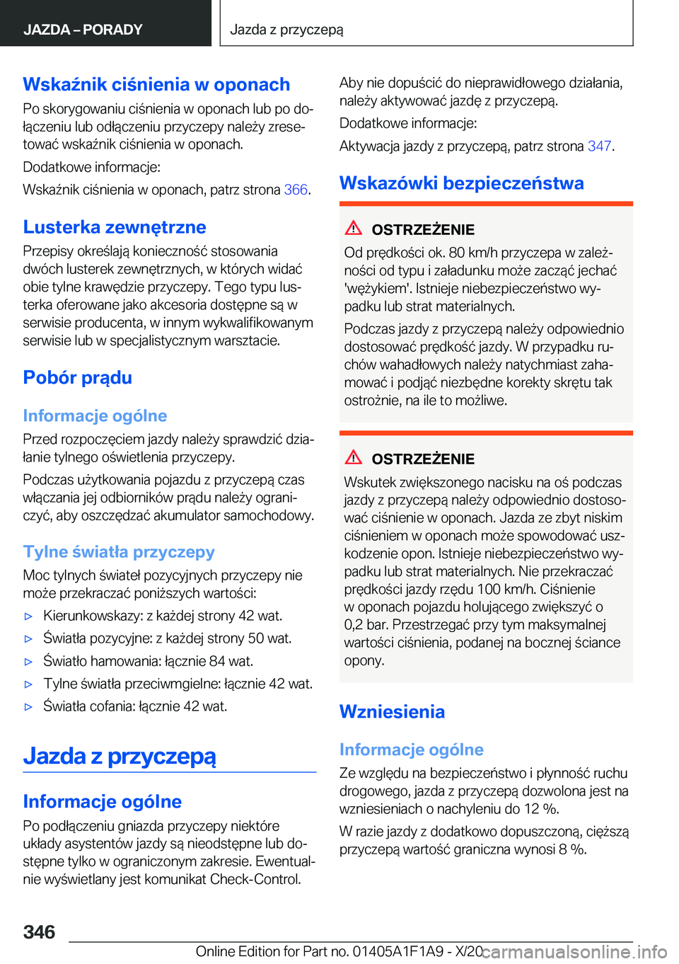 BMW M5 2021  Instrukcja obsługi (in Polish) �W�s�k�a7�n�i�k��c�i�n�i�e�n�i�a��w��o�p�o�n�a�c�h�P�o��s�k�o�r�y�g�o�w�a�n�i�u��c�i�n�i�e�n�i�a��w��o�p�o�n�a�c�h��l�u�b��p�o��d�oj�ł�