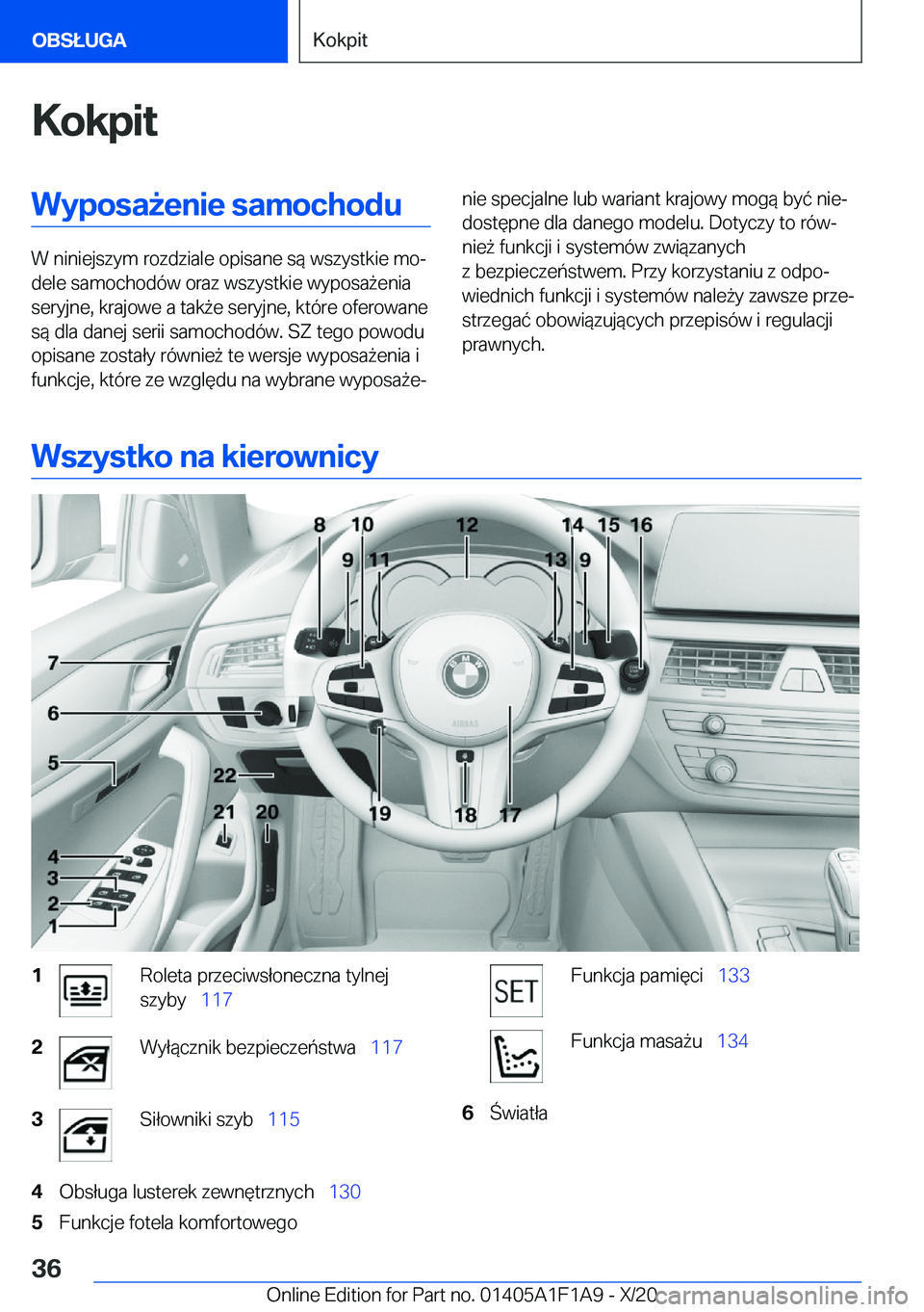 BMW M5 2021  Instrukcja obsługi (in Polish) �K�o�k�p�i�t�W�y�p�o�s�a9�e�n�i�e��s�a�m�o�c�h�o�d�u
�W��n�i�n�i�e�j�s�z�y�m��r�o�z�d�z�i�a�l�e��o�p�i�s�a�n�e��s�