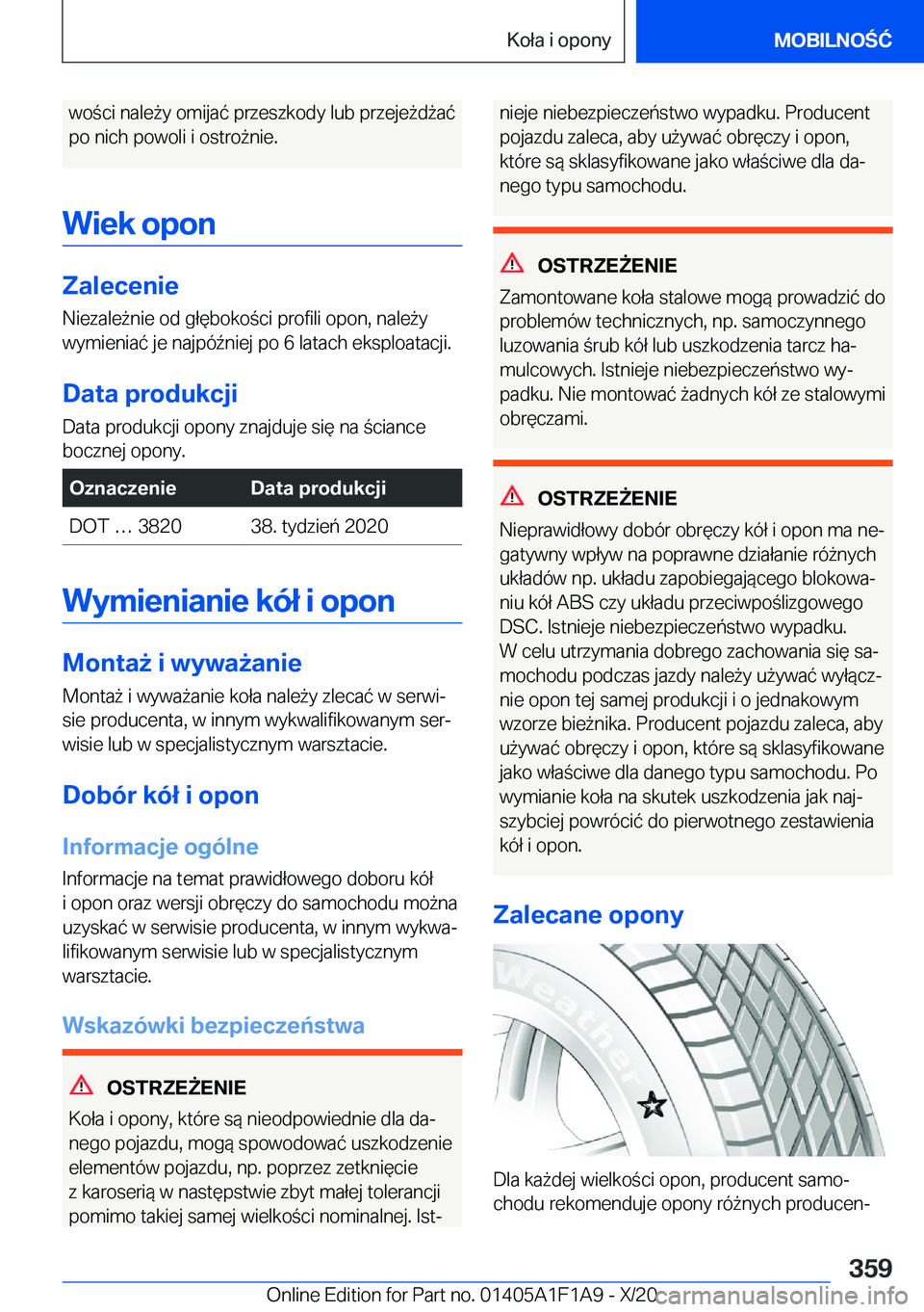 BMW M5 2021  Instrukcja obsługi (in Polish) �w�o�c�i��n�a�l�e9�y��o�m�i�j�a�
