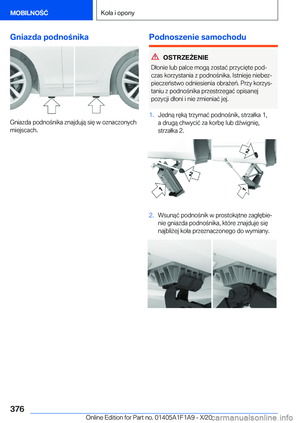BMW M5 2021  Instrukcja obsługi (in Polish) �G�n�i�a�z�d�a��p�o�d�n�o�n�i�k�a
�G�n�i�a�z�d�a��p�o�d�n�o�n�i�k�a��z�n�a�j�d�u�j�