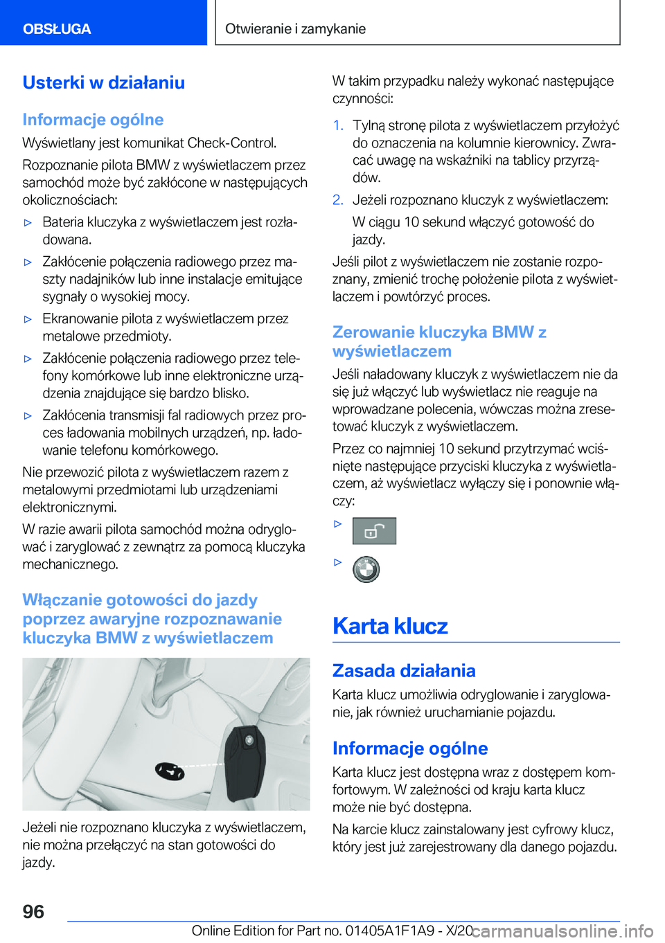 BMW M5 2021  Instrukcja obsługi (in Polish) �U�s�t�e�r�k�i��w��d�z�i�a�ł�a�n�i�u�I�n�f�o�r�m�a�c�j�e��o�g�