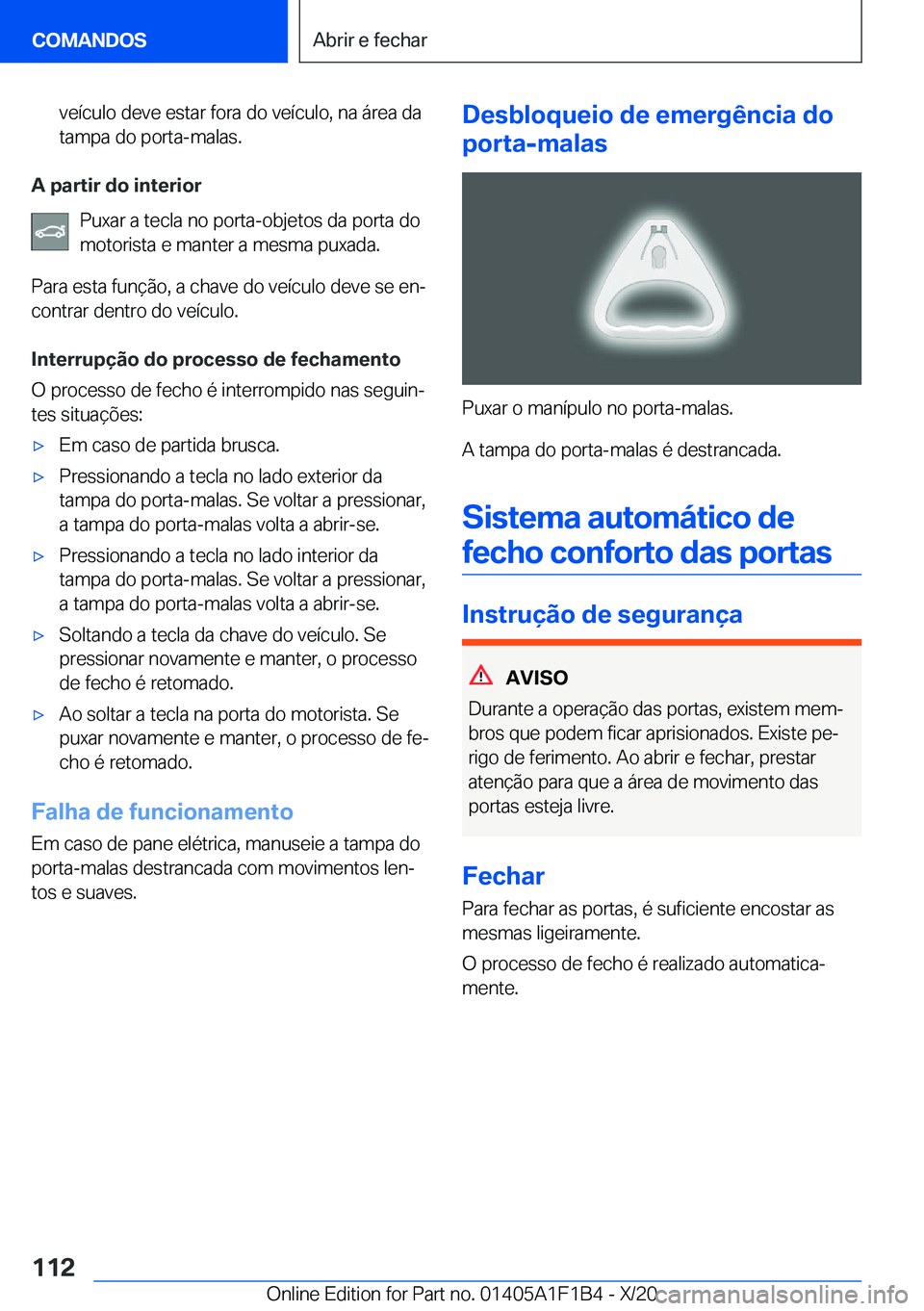 BMW M5 2021  Manual do condutor (in Portuguese) �v�e�
