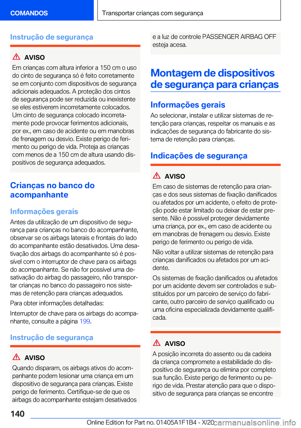 BMW M5 2021  Manual do condutor (in Portuguese) �I�n�s�t�r�u�