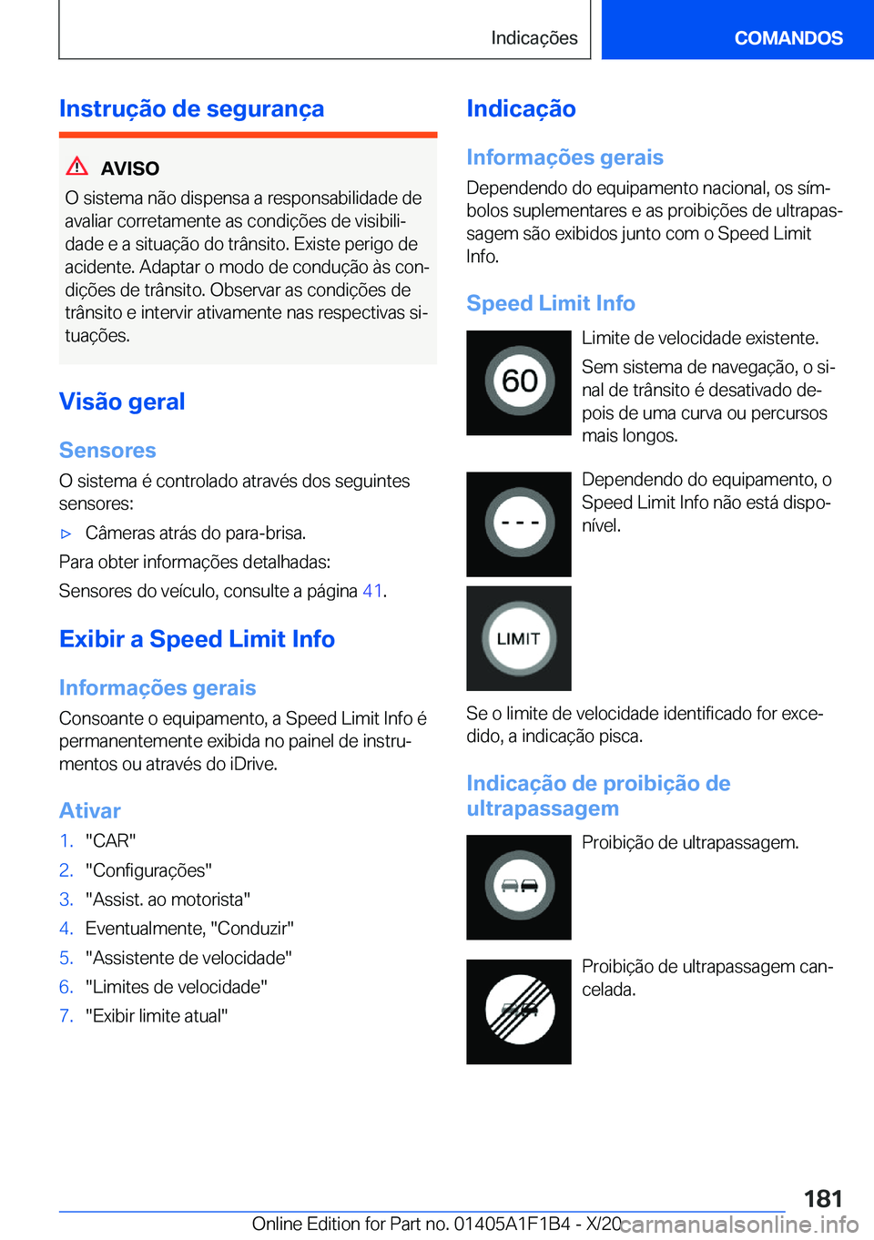 BMW M5 2021  Manual do condutor (in Portuguese) �I�n�s�t�r�u�