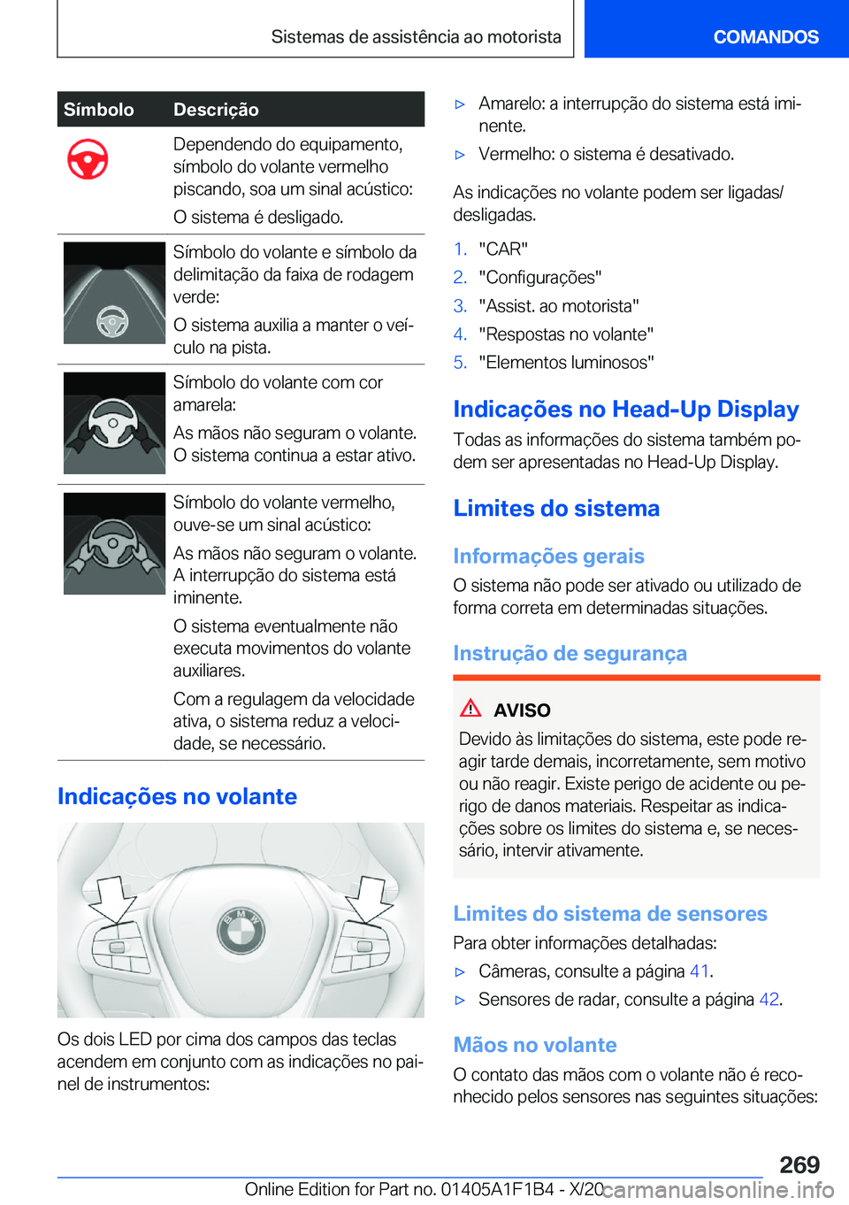 BMW M5 2021  Manual do condutor (in Portuguese) �S�