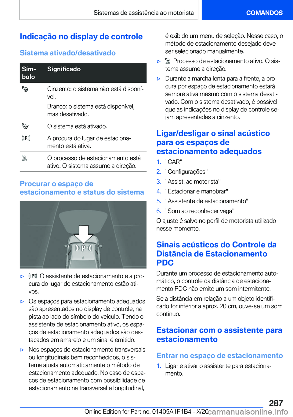 BMW M5 2021  Manual do condutor (in Portuguese) �I�n�d�i�c�a�