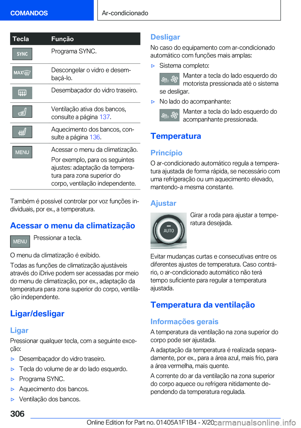 BMW M5 2021  Manual do condutor (in Portuguese) �T�e�c�l�a�F�u�n�