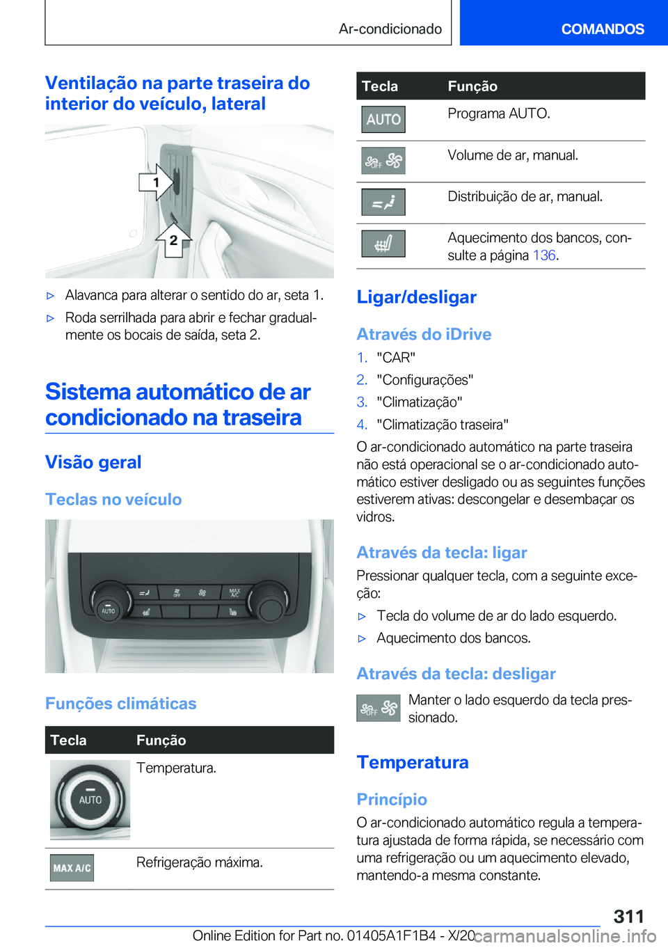 BMW M5 2021  Manual do condutor (in Portuguese) �V�e�n�t�i�l�a�