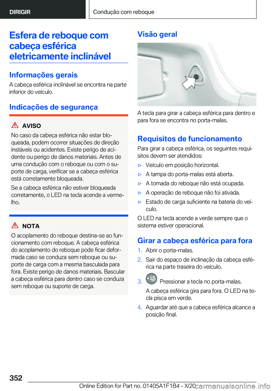 BMW M5 2021  Manual do condutor (in Portuguese) �E�s�f�e�r�a��d�e��r�e�b�o�q�u�e��c�o�m�c�a�b�e�