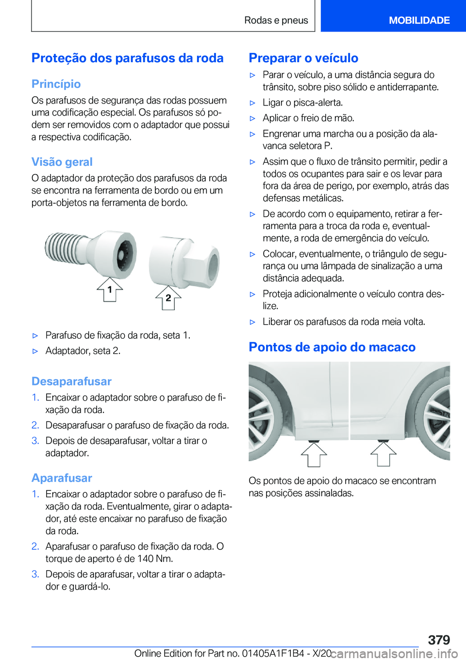 BMW M5 2021  Manual do condutor (in Portuguese) �P�r�o�t�e�