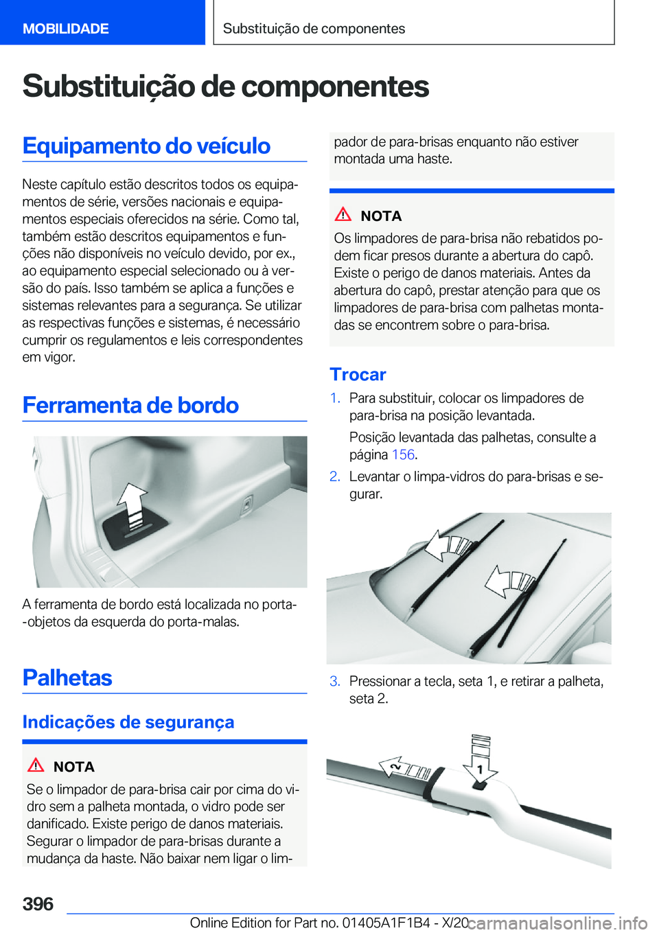 BMW M5 2021  Manual do condutor (in Portuguese) �S�u�b�s�t�i�t�u�i�