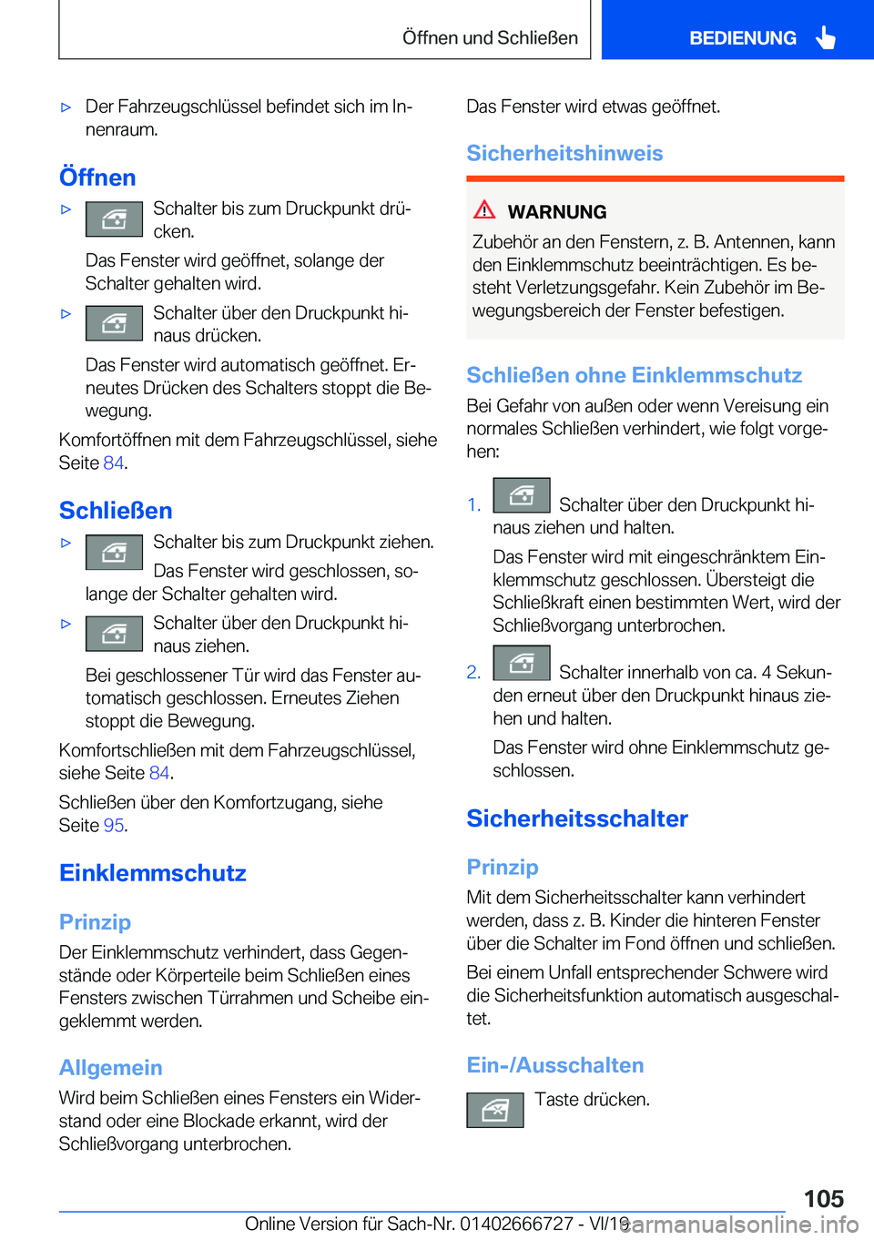 BMW M5 2020  Betriebsanleitungen (in German) 'x�D�e�r��F�a�h�r�z�e�u�g�s�c�h�l�