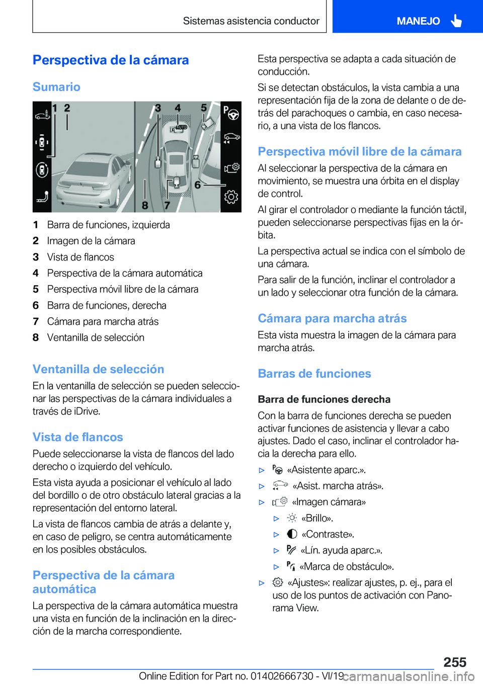 BMW M5 2020  Manuales de Empleo (in Spanish) �P�e�r�s�p�e�c�t�i�v�a��d�e��l�a��c�