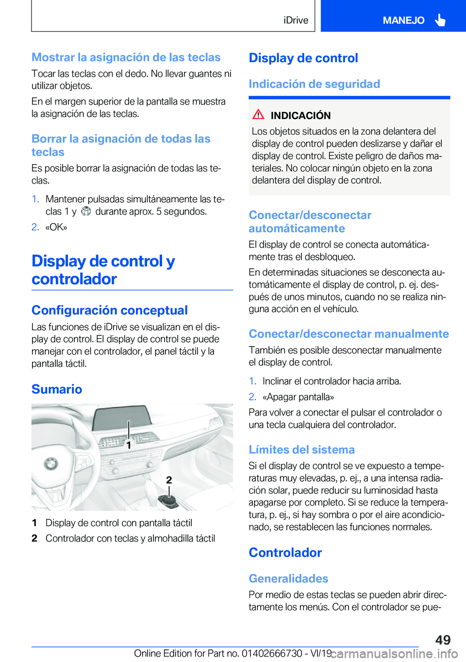 BMW M5 2020  Manuales de Empleo (in Spanish) �M�o�s�t�r�a�r��l�a��a�s�i�g�n�a�c�i�