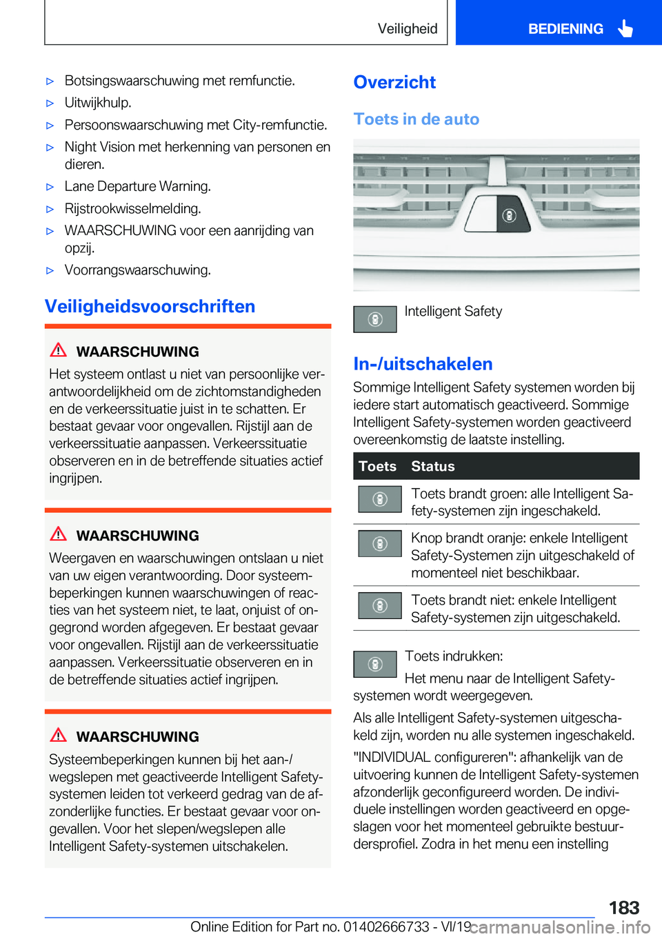BMW M5 2020  Instructieboekjes (in Dutch) 'x�B�o�t�s�i�n�g�s�w�a�a�r�s�c�h�u�w�i�n�g��m�e�t��r�e�m�f�u�n�c�t�i�e�.'x�U�i�t�w�i�j�k�h�u�l�p�.'x�P�e�r�s�o�o�n�s�w�a�a�r�s�c�h�u�w�i�n�g��m�e�t��C�i�t�y�-�r�e�m�f�u�n�c�t�i�e�.'
