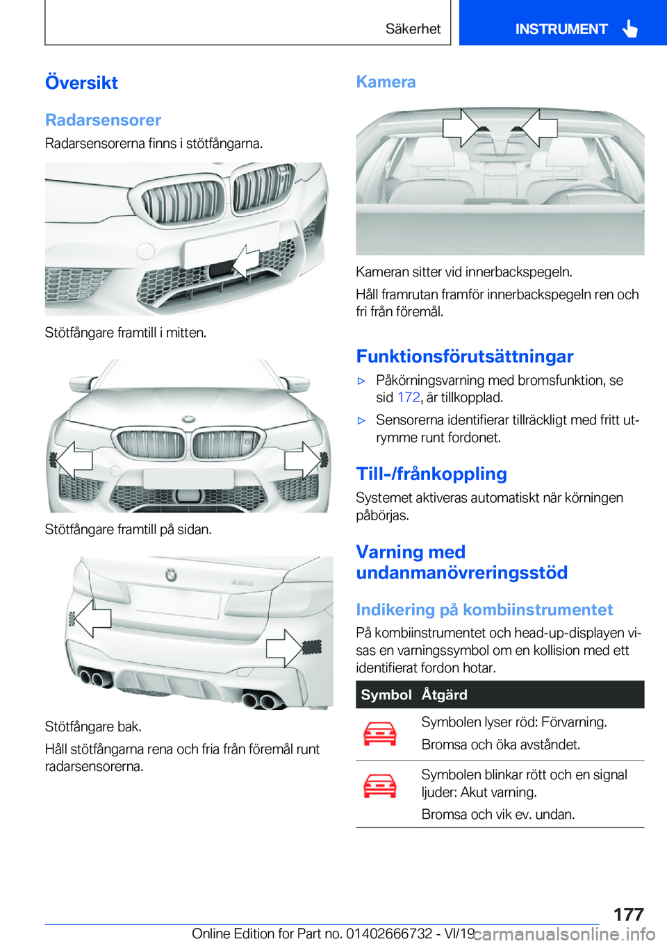 BMW M5 2020  InstruktionsbÖcker (in Swedish) �