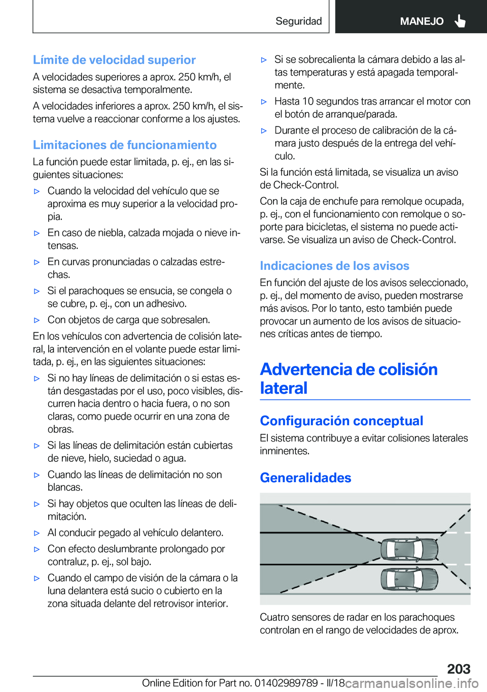 BMW M5 2018  Manuales de Empleo (in Spanish) �L�