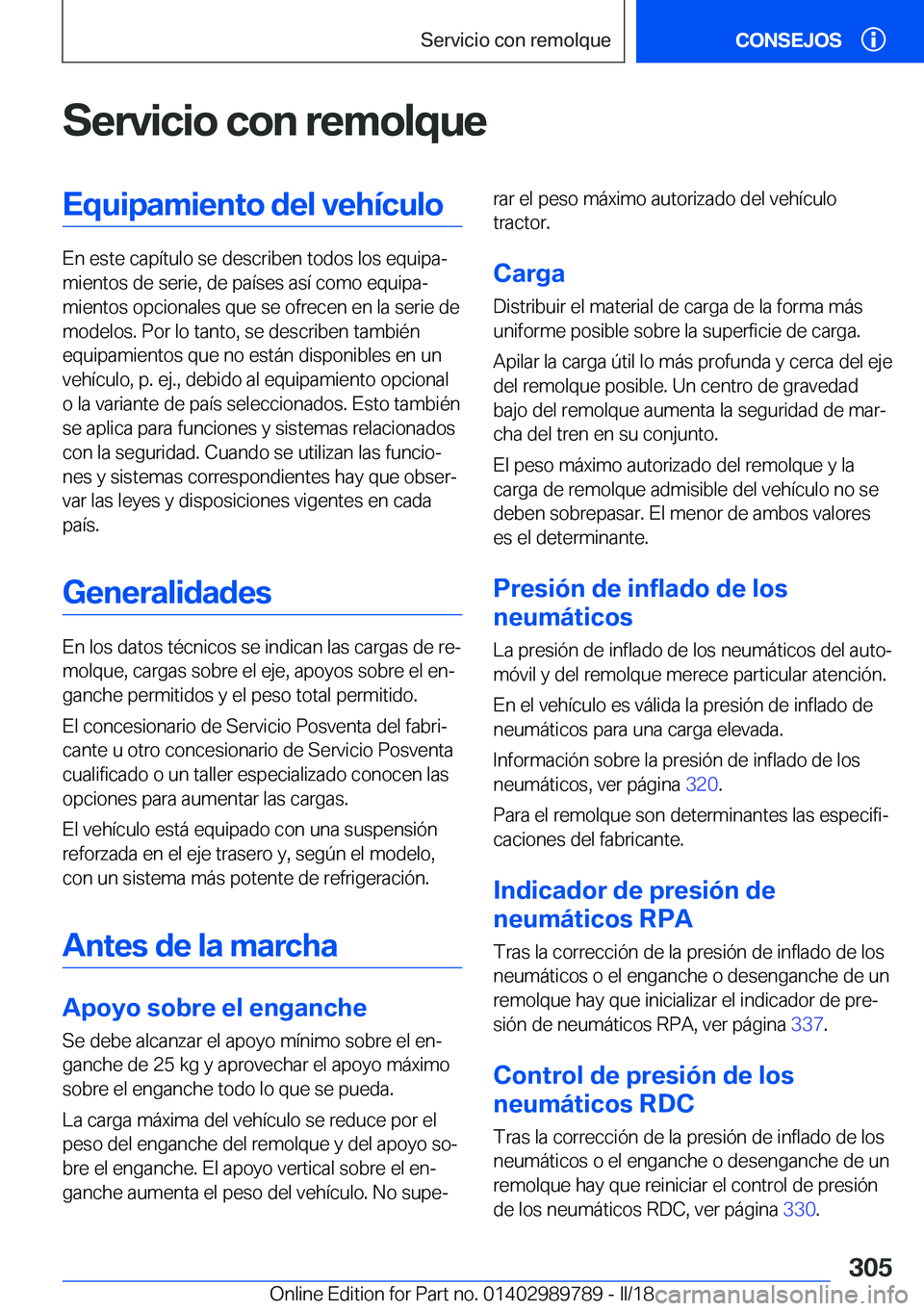 BMW M5 2018  Manuales de Empleo (in Spanish) �S�e�r�v�i�c�i�o��c�o�n��r�e�m�o�l�q�u�e�E�q�u�i�p�a�m�i�e�n�t�o��d�e�l��v�e�h�
