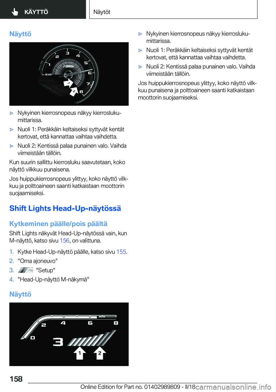 BMW M5 2018  Omistajan Käsikirja (in Finnish) �N�