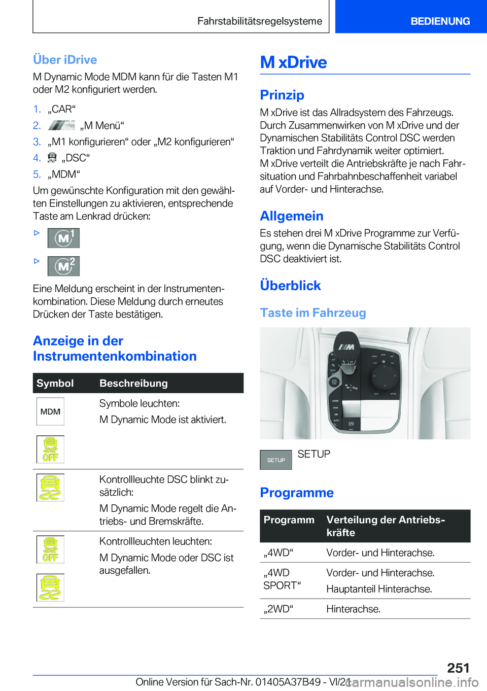 BMW M8 2022  Betriebsanleitungen (in German) �