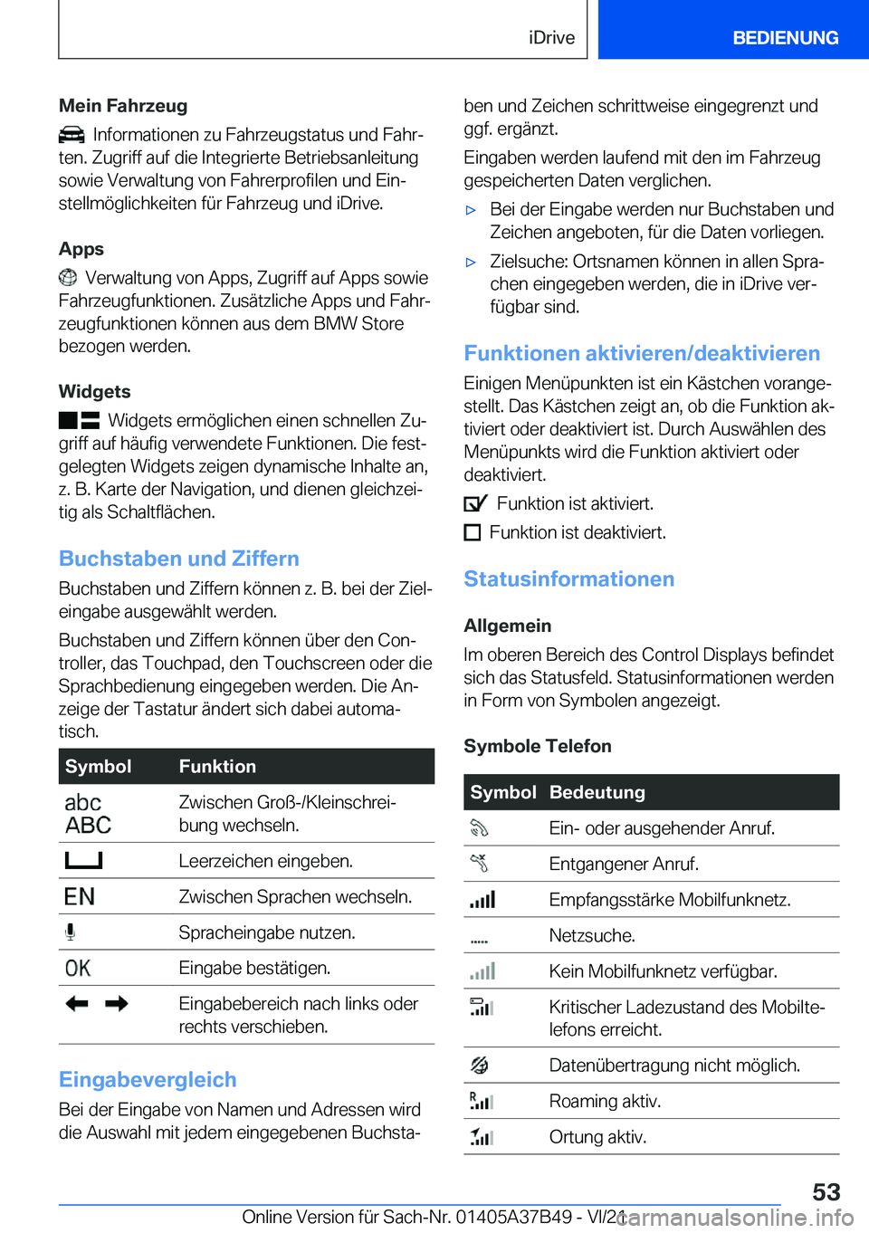 BMW M8 2022  Betriebsanleitungen (in German) �M�e�i�n��F�a�h�r�z�e�u�g
���I�n�f�o�r�m�a�t�i�o�n�e�n��z�u��F�a�h�r�z�e�u�g�s�t�a�t�u�s��u�n�d��F�a�h�rj
�t�e�n�.��Z�u�g�r�i�f�f��a�u�f��d�i�e��I�n�t�e�g�r�i�e�r�t�e��B�e�t�r�i�e�b�s�a�n