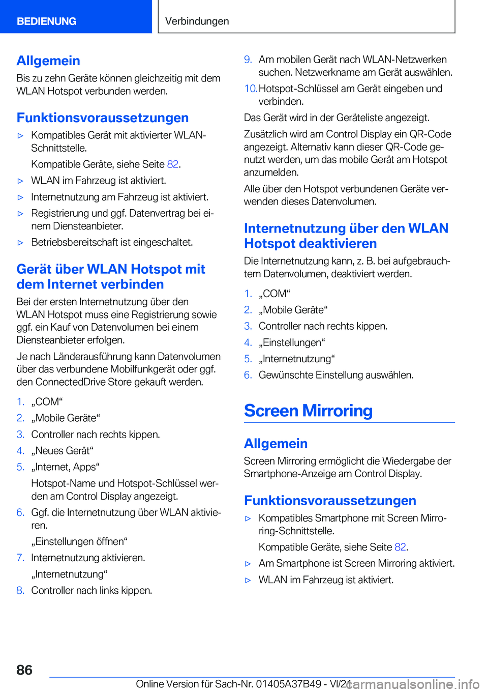 BMW M8 2022  Betriebsanleitungen (in German) �A�l�l�g�e�m�e�i�n
�B�i�s��z�u��z�e�h�n��G�e�r�