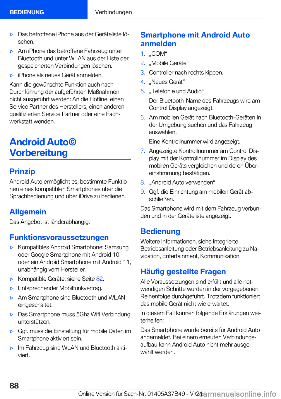 BMW M8 2022  Betriebsanleitungen (in German) 'x�D�a�s��b�e�t�r�o�f�f�e�n�e��i�P�h�o�n�e��a�u�s��d�e�r��G�e�r�