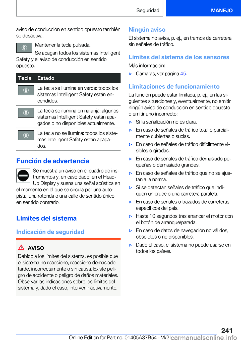 BMW M8 2022  Manuales de Empleo (in Spanish) �a�v�i�s�o��d�e��c�o�n�d�u�c�c�i�