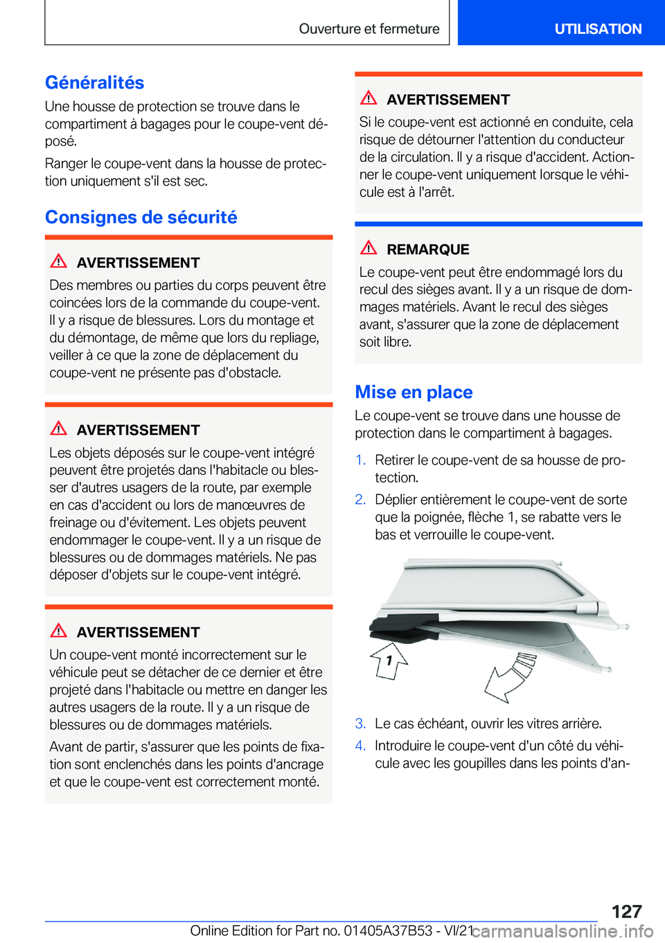 BMW M8 2022  Notices Demploi (in French) �G�é�n�é�r�a�l�i�t�é�s�U�n�e��h�o�u�s�s�e��d�e��p�r�o�t�e�c�t�i�o�n��s�e��t�r�o�u�v�e��d�a�n�s��l�e
�c�o�m�p�a�r�t�i�m�e�n�t��