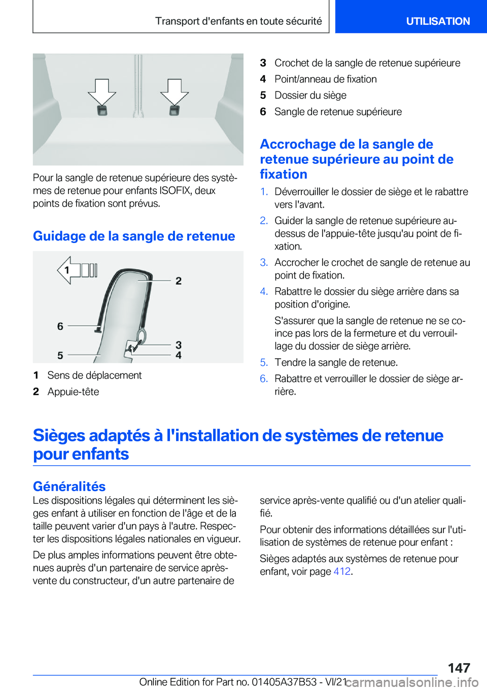 BMW M8 2022  Notices Demploi (in French) �P�o�u�r��l�a��s�a�n�g�l�e��d�e��r�e�t�e�n�u�e��s�u�p�é�r�i�e�u�r�e��d�e�s��s�y�s�t�èj
�m�e�s��d�e��r�e�t�e�n�u�e��p�o�u�r��e�n�f�a�n�t�s��I�S�O�F�I�X�,��d�e�u�x
�p�o�i�n�t�s��d�e��f