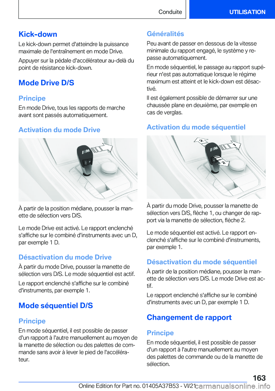 BMW M8 2022  Notices Demploi (in French) �K�i�c�k�-�d�o�w�n
�L�e��k�i�c�k�-�d�o�w�n��p�e�r�m�e�t��d�'�a�t�t�e�i�n�d�r�e��l�a��p�u�i�s�s�a�n�c�e
�m�a�x�i�m�a�l�e��d�e��l�'�e�n�t�r�a�