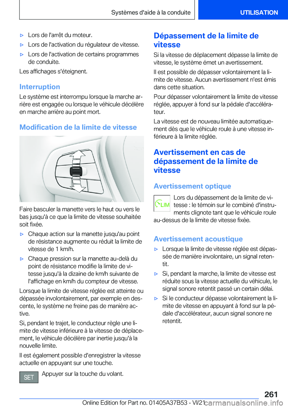 BMW M8 2022  Notices Demploi (in French) 'x�L�o�r�s��d�e��l�'�a�r�r�ê�t��d�u��m�o�t�e�u�r�.'x�L�o�r�s��d�e��l�'�a�c�t�i�v�a�t�i�o�n��d�u��r�é�g�u�l�a�t�e�u�r��d�e��v�i�t�e�s�s�e�.'x�L�o�r�s��d�e��l�'�a�c