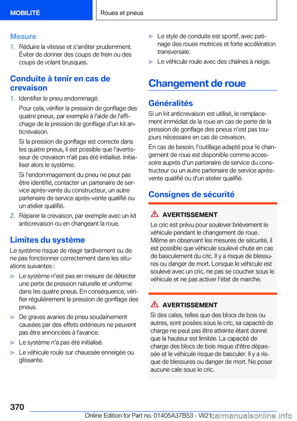 BMW M8 2022  Notices Demploi (in French) �M�e�s�u�r�e�1�.�R�é�d�u�i�r�e��l�a��v�i�t�e�s�s�e��e�t��s�'�a�r�r�ê�t�e�r��p�r�u�d�e�m�m�e�n�t�.�É�v�i�t�e�r��d�e��d�o�n�n�e�r��d�e�s��c�o�u�p�s��d�e��f�r�e�i�n��o�u��d�e�s�c�o�u�
