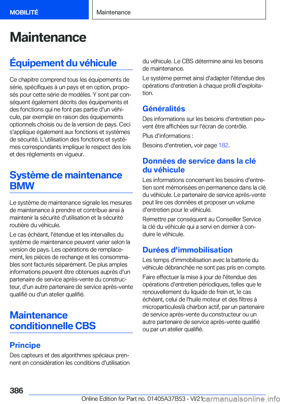 BMW M8 2022  Notices Demploi (in French) �M�a�i�n�t�e�n�a�n�c�e�