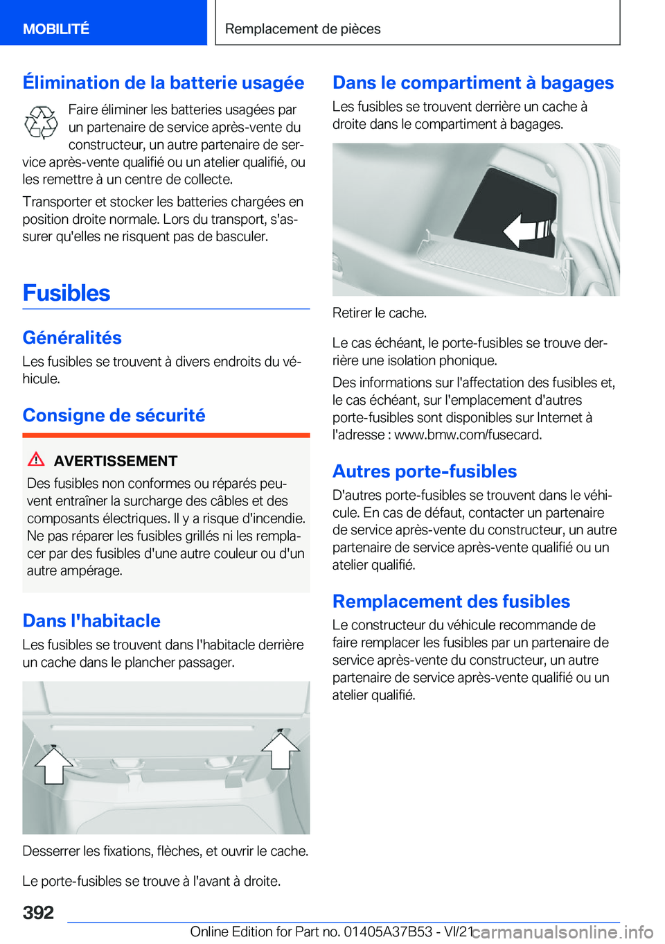 BMW M8 2022  Notices Demploi (in French) �