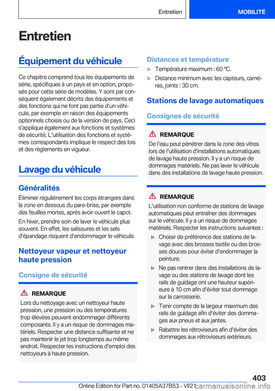 BMW M8 2022  Notices Demploi (in French) �E�n�t�r�e�t�i�e�n�