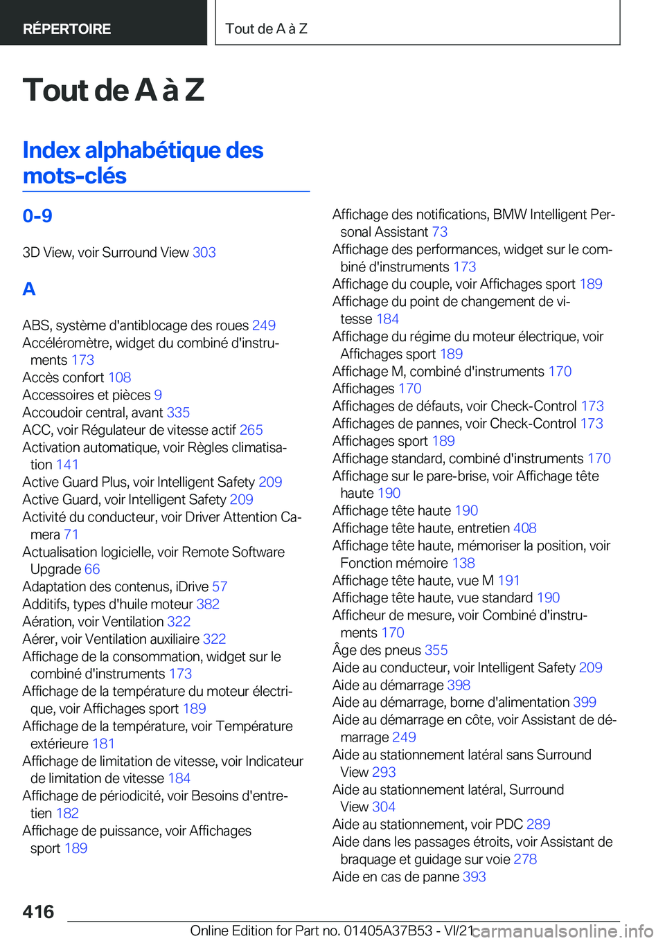 BMW M8 2022  Notices Demploi (in French) �T�o�u�t��d�e��A��