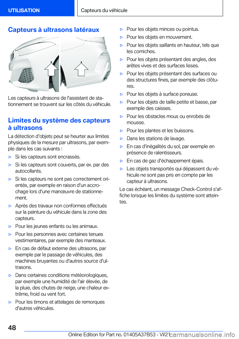 BMW M8 2022  Notices Demploi (in French) �C�a�p�t�e�u�r�s��