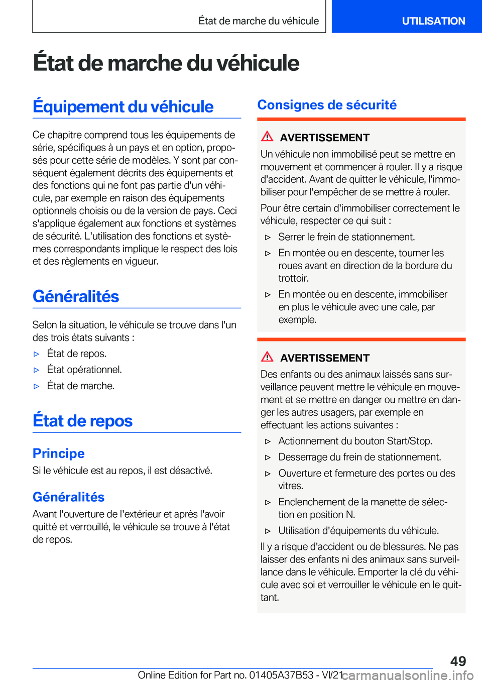 BMW M8 2022  Notices Demploi (in French) �