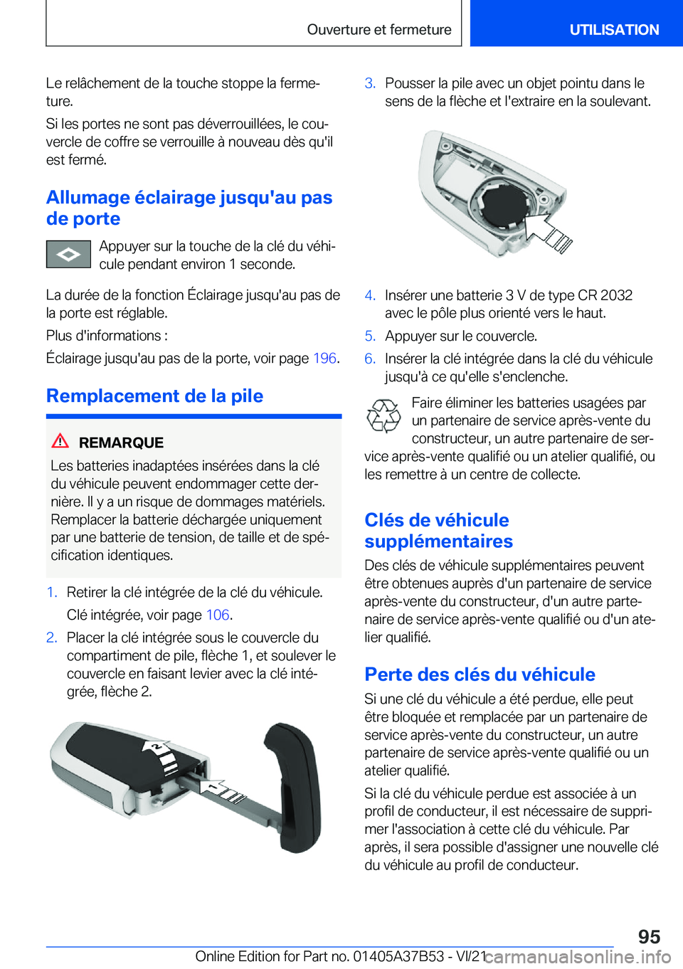 BMW M8 2022  Notices Demploi (in French) �L�e��r�e�l�