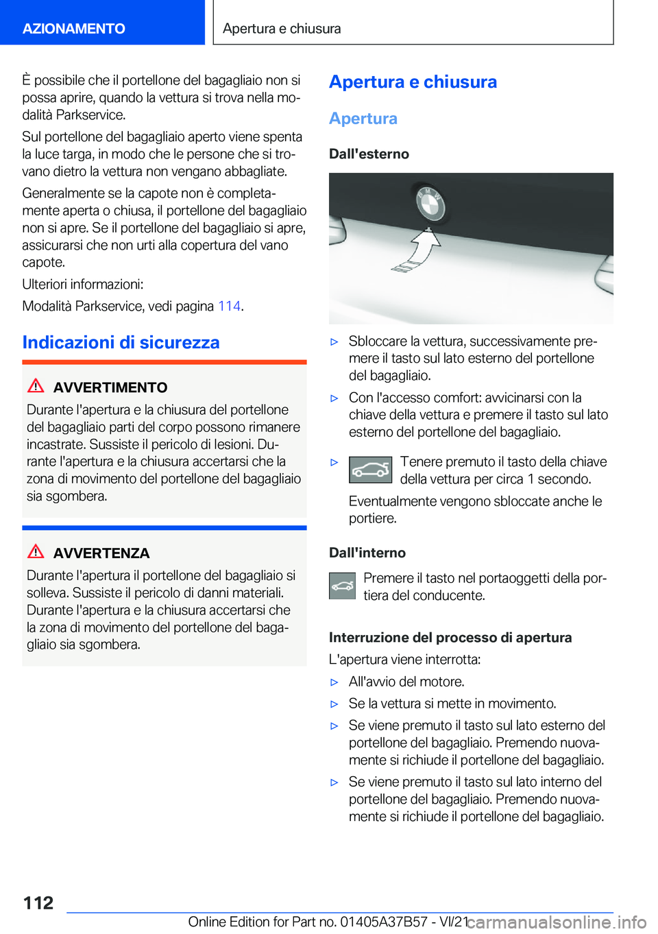 BMW M8 2022  Libretti Di Uso E manutenzione (in Italian) �