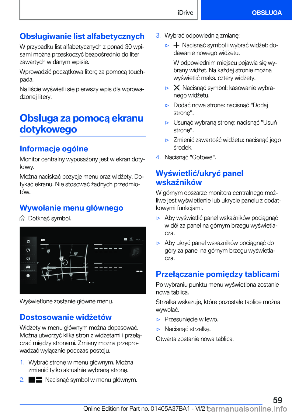 BMW M8 2022  Instrukcja obsługi (in Polish) �O�b�s�ł�u�g�i�w�a�n�i�e��l�i�s�t��a�l�f�a�b�e�t�y�c�z�n�y�c�h�W��p�r�z�y�p�a�d�k�u��l�i�s�t��a�l�f�a�b�e�t�y�c�z�n�y�c�h��z��p�o�n�a�d��3�0��w�p�ij�s�a�m�i��m�o9�n�a��p�r�z�e�s�k�o�c�z�