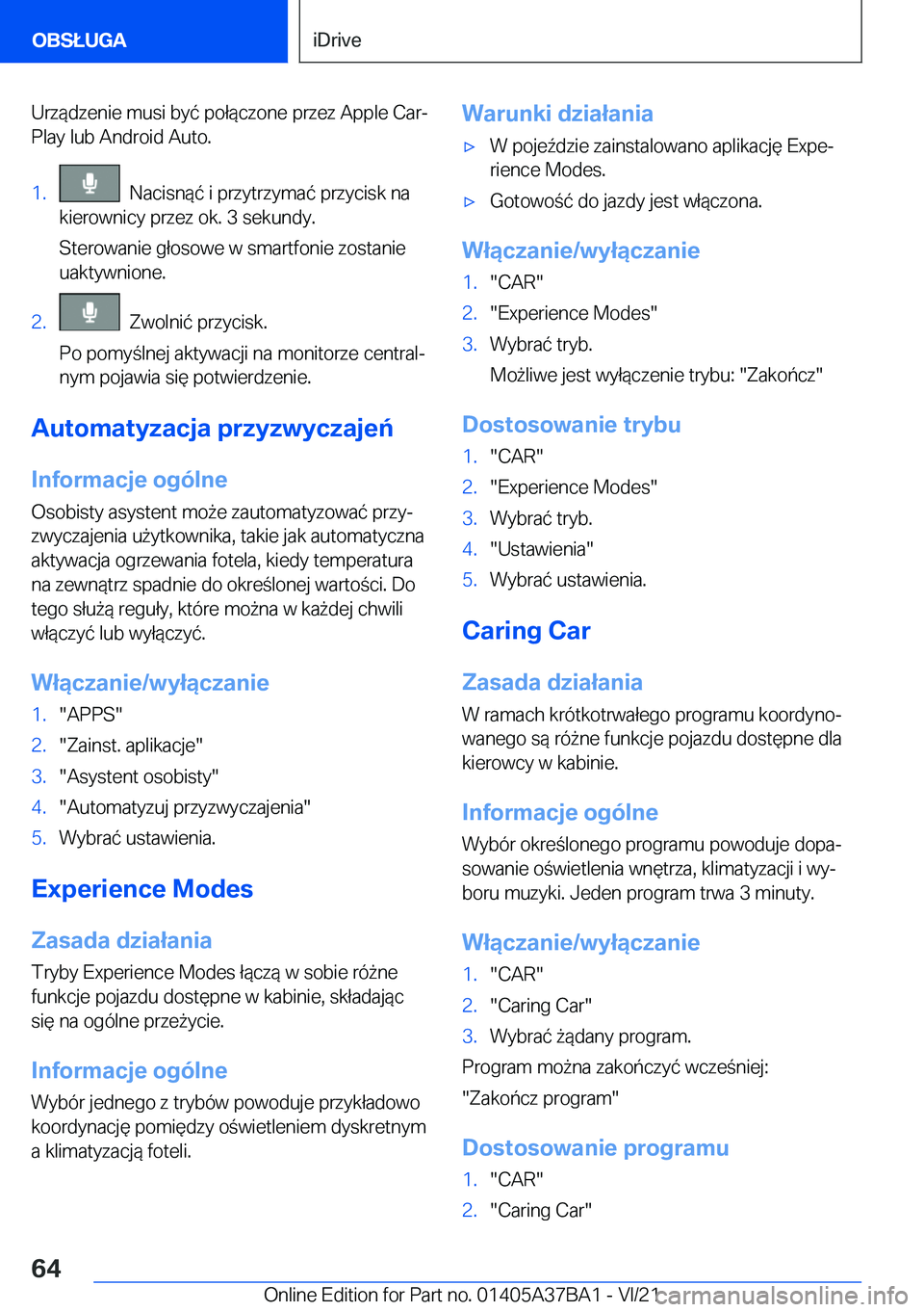 BMW M8 2022  Instrukcja obsługi (in Polish) �U�r�z�