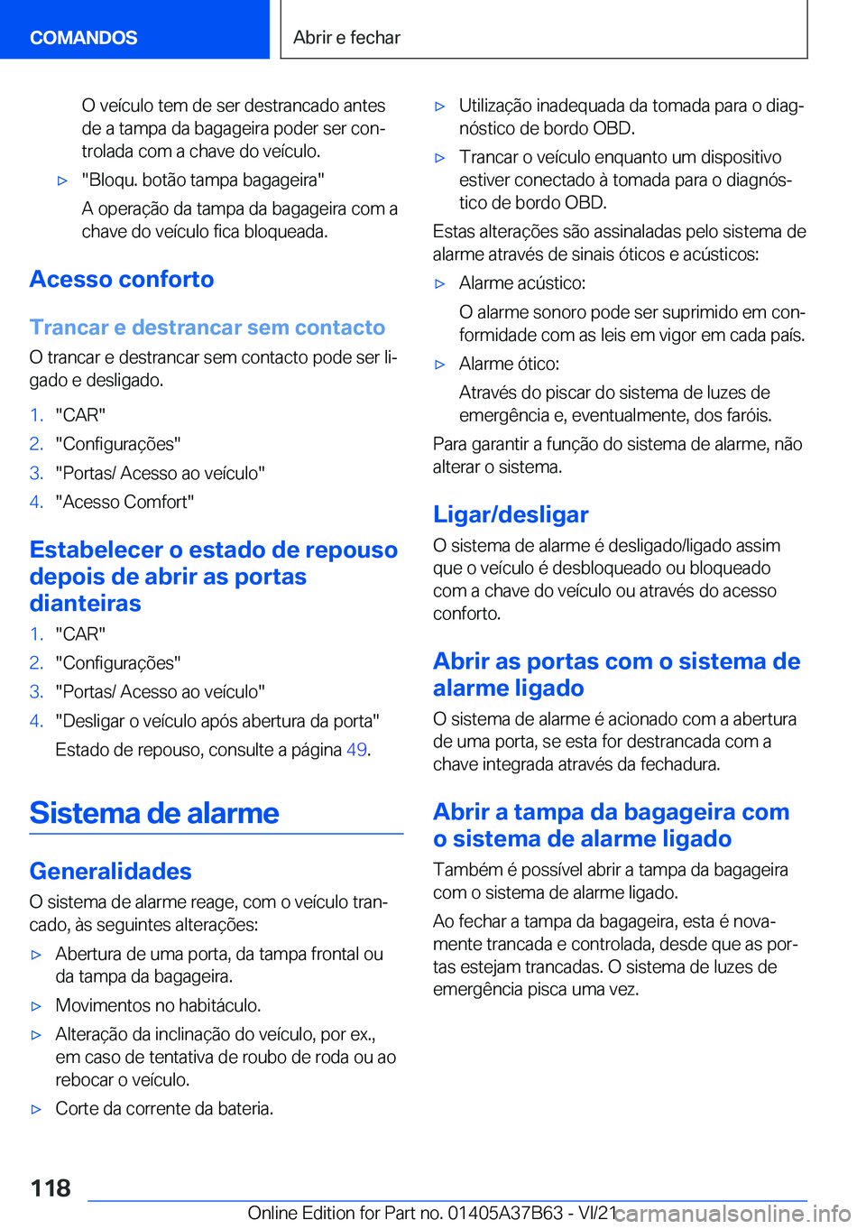 BMW M8 2022  Manual do condutor (in Portuguese) �O��v�e�