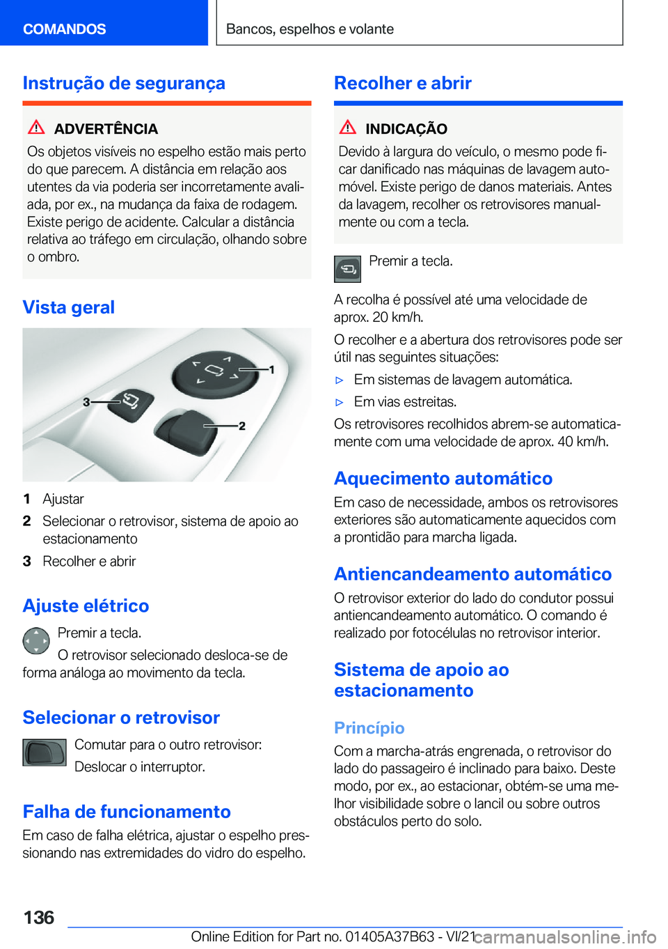 BMW M8 2022  Manual do condutor (in Portuguese) �I�n�s�t�r�u�