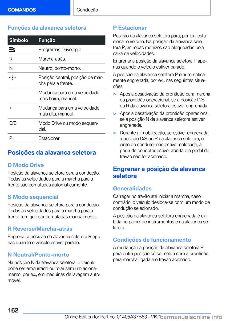 BMW M8 2022  Manual do condutor (in Portuguese) �F�u�n�